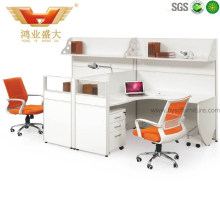 Modern Warm White Office Cubicle Workstation with Large Storage (HY-P10)